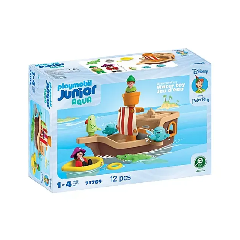 Playmobil Junior Aqua, Disney, Ο Πίτερ Παν Και Το Πειρατικό Πλοίο Του Κάπτεν Χουκ 71769