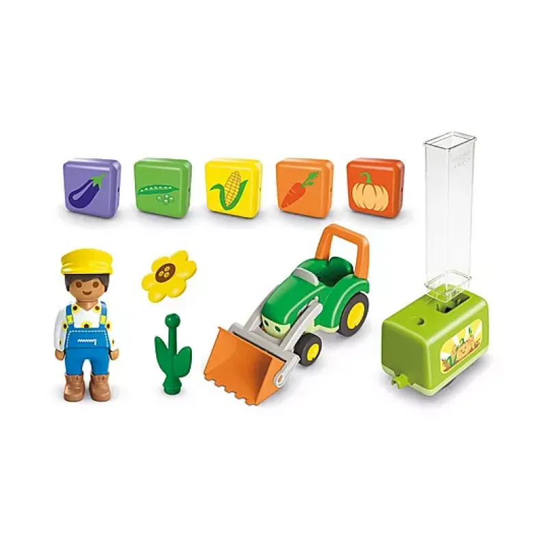 Playmobil Junior - Τρακτέρ Με Λαχανικά 71773