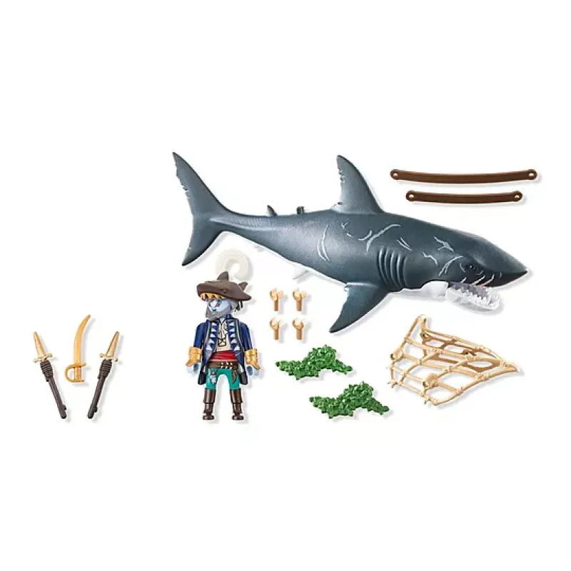 Playmobil Pirates - Πειρατής Με Γιγαντιαίο Καρχαρία 71793