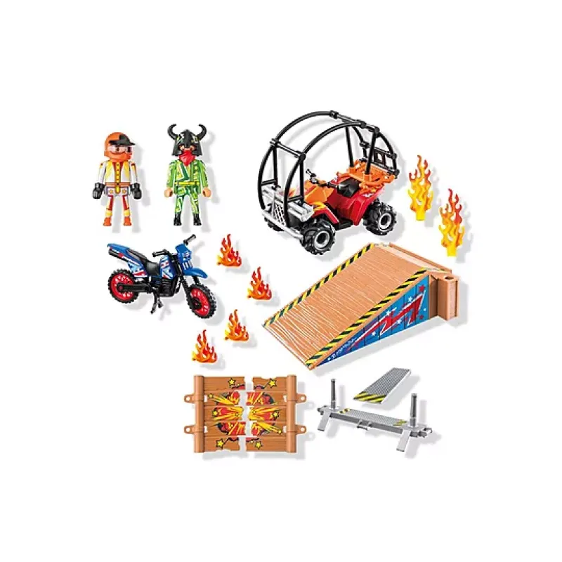 Playmobil Action Heroes - Ακροβατικά Με Γουρούνα Και Μηχανή 71808