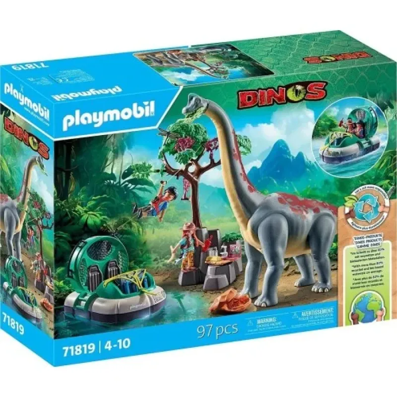 Playmobil Dinos - Βραχιόσαυρος Και Χόβερκραφτ 71819