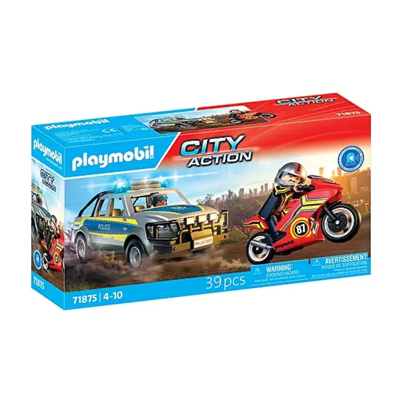 Playmobil City Action - Αστυνομικό Όχημα Pickup Και Μοτοσυκλέτα 71875