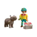 Playmobil Duo Pack - Φροντιστής Ζώων Και Ρινόκερος 72025