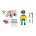 Playmobil Duo Pack - Φροντιστής Ζώων Και Ρινόκερος 72025
