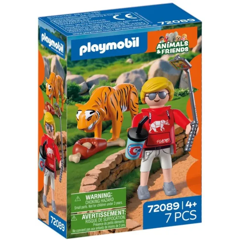 Playmobil Animals & Friends - Τίγρης Και Επισκέπτης Πάρκου 72089