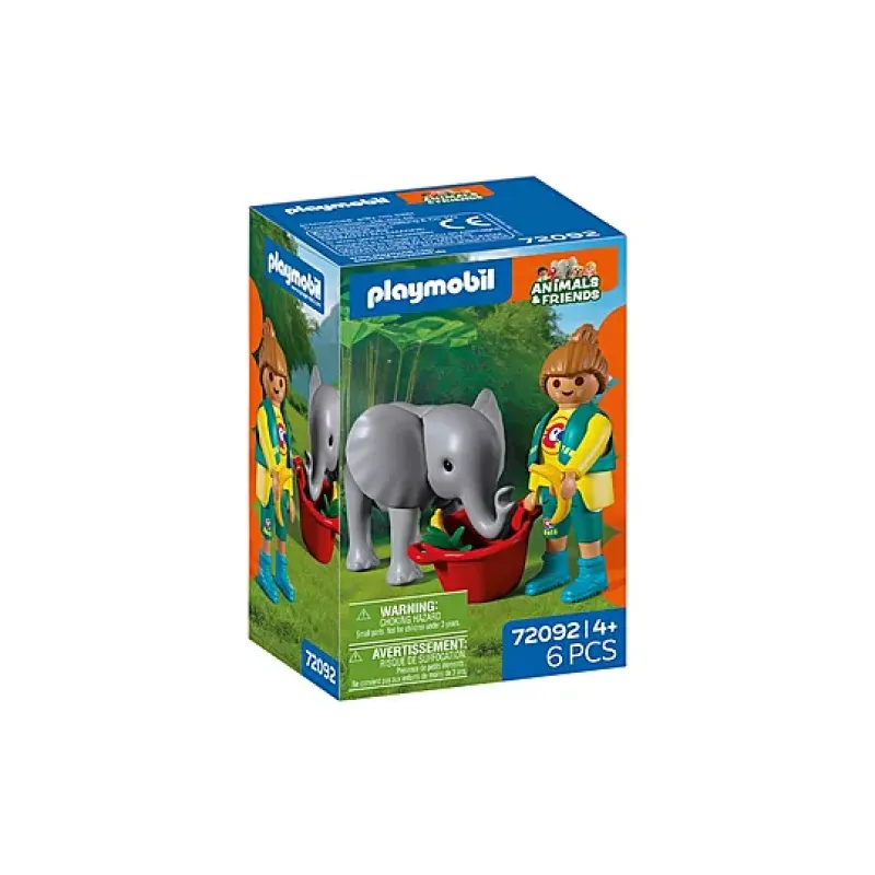 Playmobil Animals & Friends - Μικρός Ελέφαντας Και Φροντιστής 72092