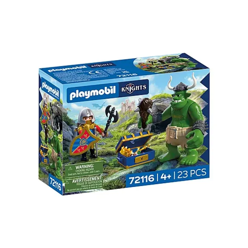 Playmobil Knights - Λεοντόκαρδος Ιππότης Και Τρολ Με Θησαυρό 72116