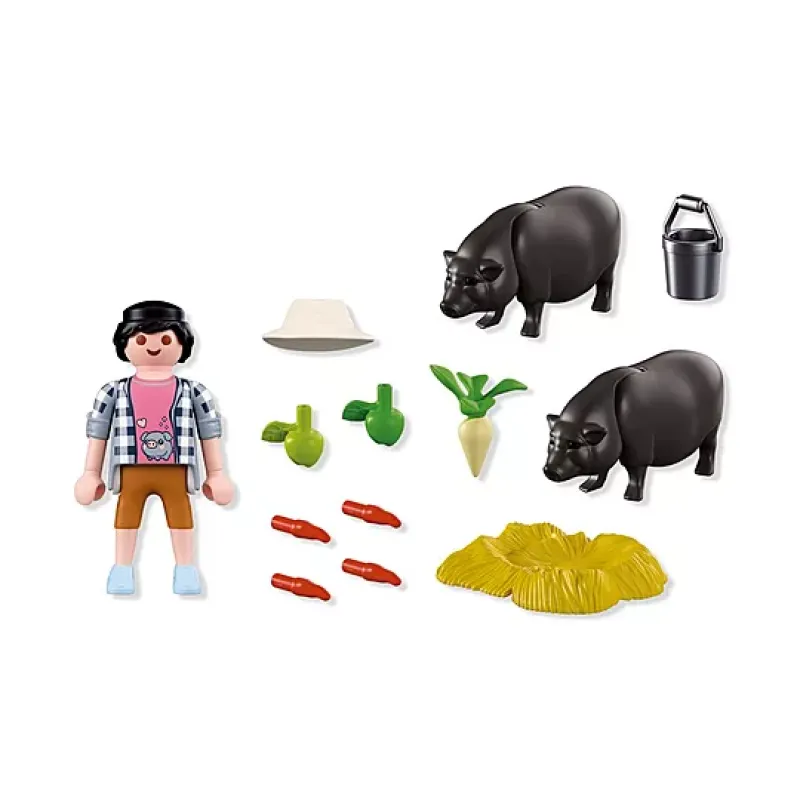 Playmobil Country - Αγρότης Με Βιετναμέζικα Γουρουνάκια 72171