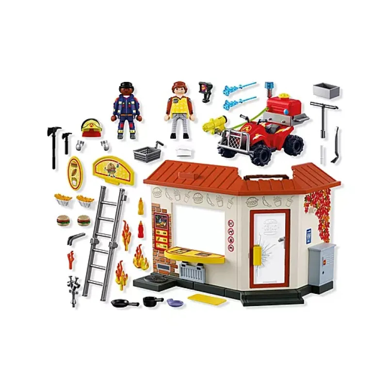 Playmobil City Action - Επιχείρηση Κατάσβεσης Στην Καντίνα Χάμπουργκερ 72195