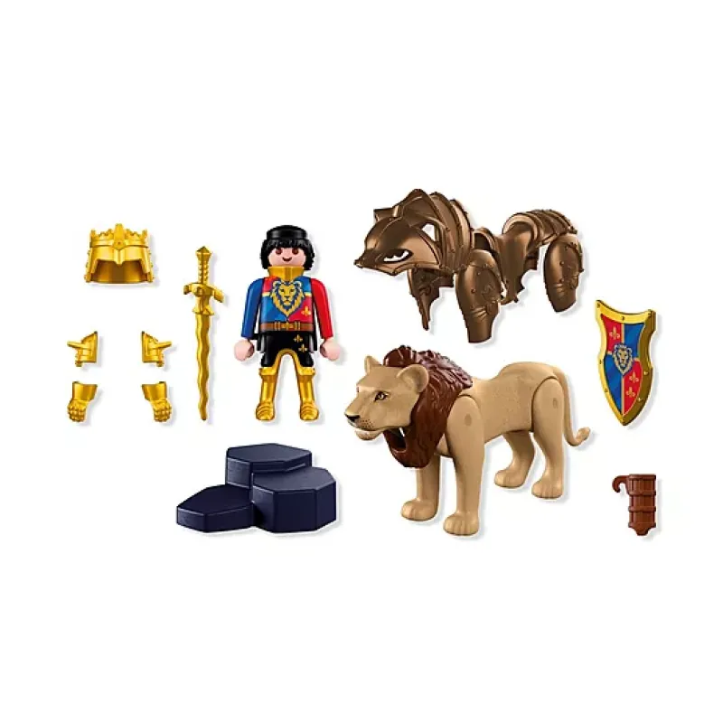 Playmobil Knights - Χρυσός Ιππότης Με Λιοντάρι 72212