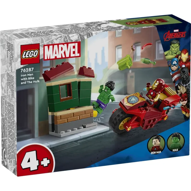 Lego Marvel - Iron Man With Bike And The Hulk 76287