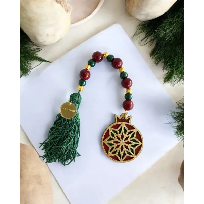 Life Likes - Γούρι Μωσαϊκό Ρόδι, Κόκκινο-Πράσινο 7841