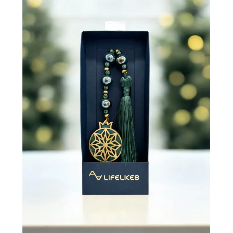 Life Likes - Γούρι Μωσαϊκό Ρόδι, Βεραμάν-Πράσινο 7865