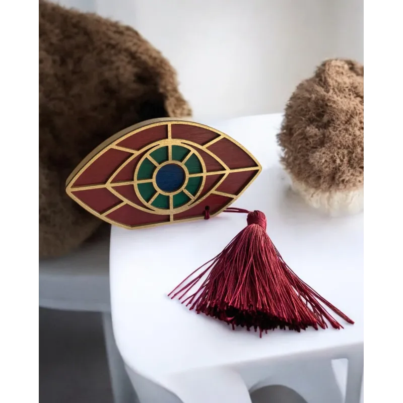 Life Likes - Γούρι Ξύλινο Μάτι Fortune, Κόκκινο-Πράσινο 8084