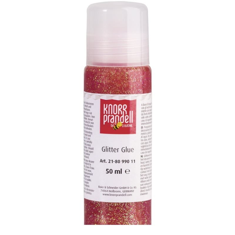 Knorr Prandell - Glitter Glue, Light Red 50ml 8099-011