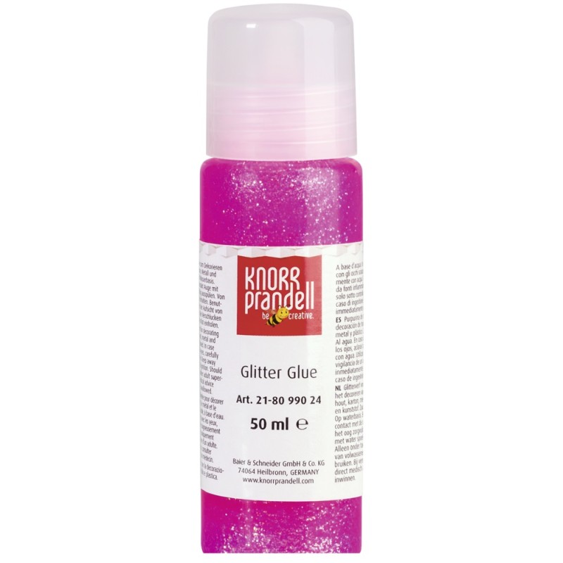 Knorr Prandell - Glitter Glue, Neon Pink 50ml 8099-024