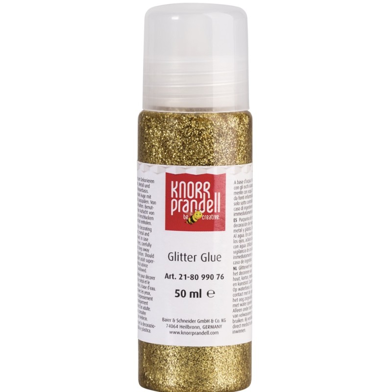 Knorr Prandell - Glitter Glue, Gold-Coloured 50ml 8099-076