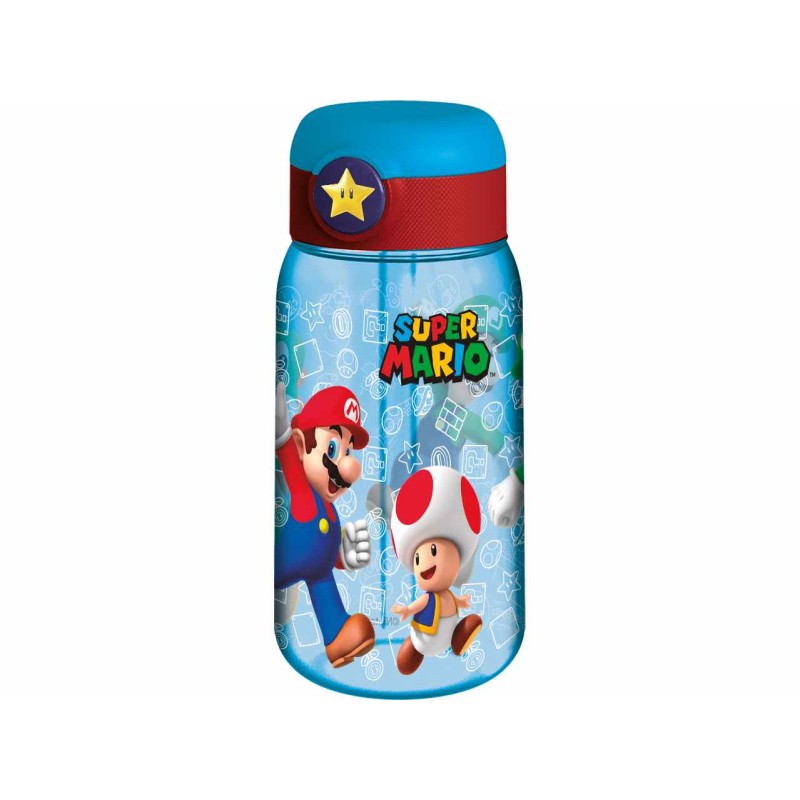 Gim - Παγούρι Πλαστικό Flip, Super Mario 510ml 530-75242