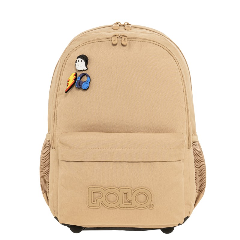 Polo - Σακίδιο Πλάτης Pins, Ocher 2026 9-01-059-7700 + Δώρο Διορθωτική Ταινία Edding