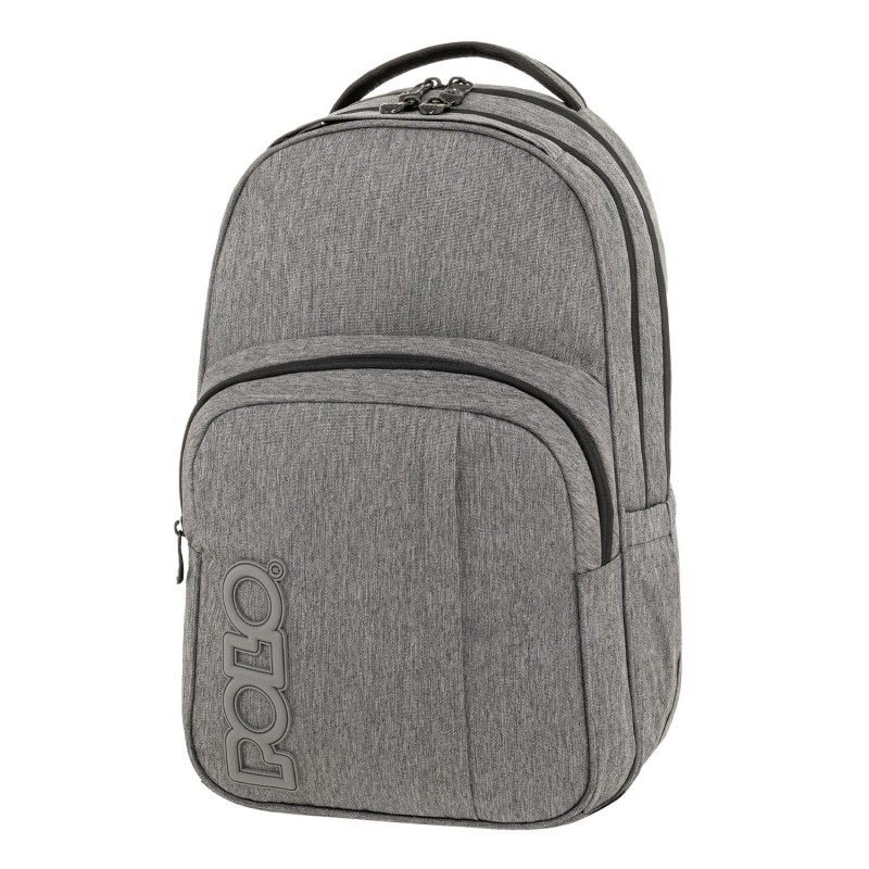 Polo - Σακίδιο Πλάτης Genius, Light Grey 2026 9-01-062-2300 + Δώρο Διορθωτική Ταινία Edding