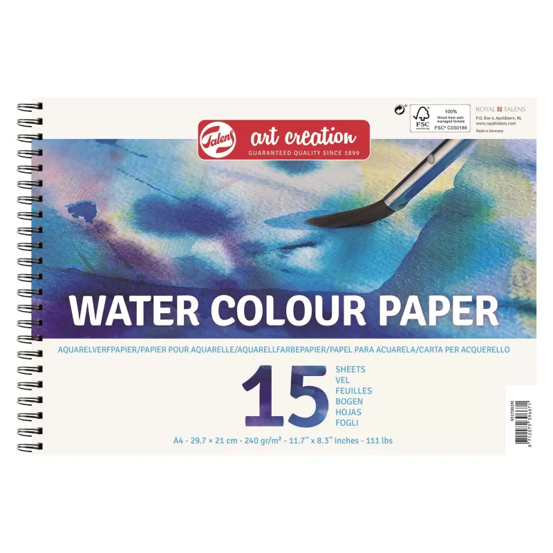 Royal Talens - Μπλοκ Ακουαρέλας Water Colour Art Creation A4 21x29,7 9317002M