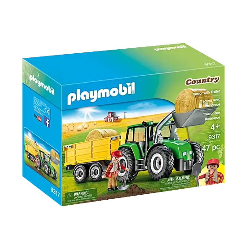Playmobil Country - Τρακτέρ Με Ρυμουλκούμενη Καρότσα 9317