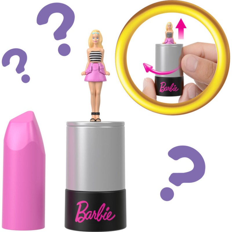 Mattel Barbie - Mini BarbieLand - Fashionistas Dolls in Lipstick Tube Surprise Reveal HYF19