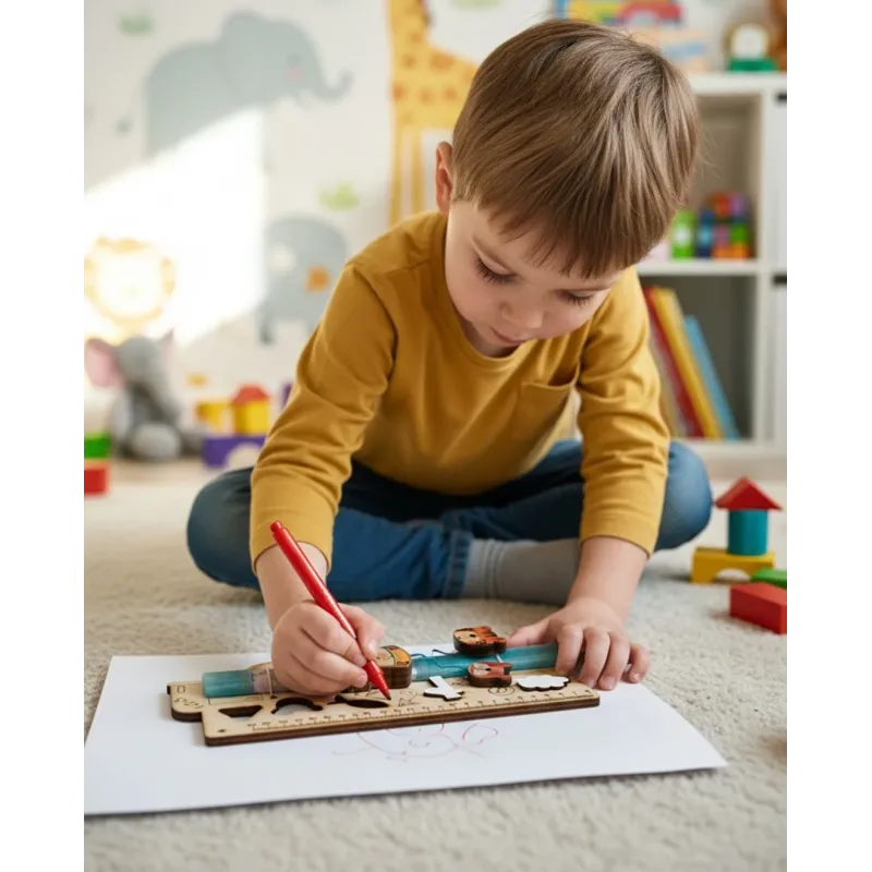 Life Likes - Λαμπάδα Χάρακας Σχολικό Stencil 9453