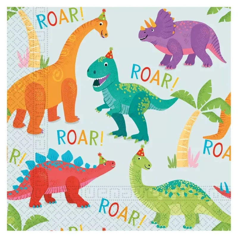 Procos - Χαρτοπετσέτες Dinosaur 20 Pieces, 33X33 cm 97976