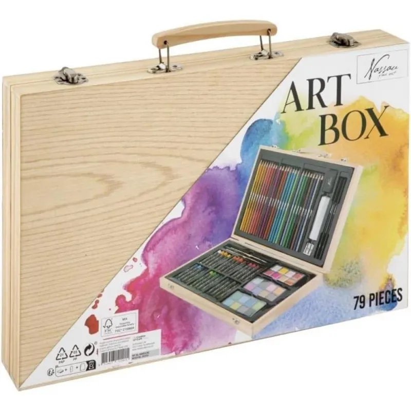 Nassau - Σετ 79 Τεμαχίων Σε Ξύλινο Βαλιτσάκι AR0973