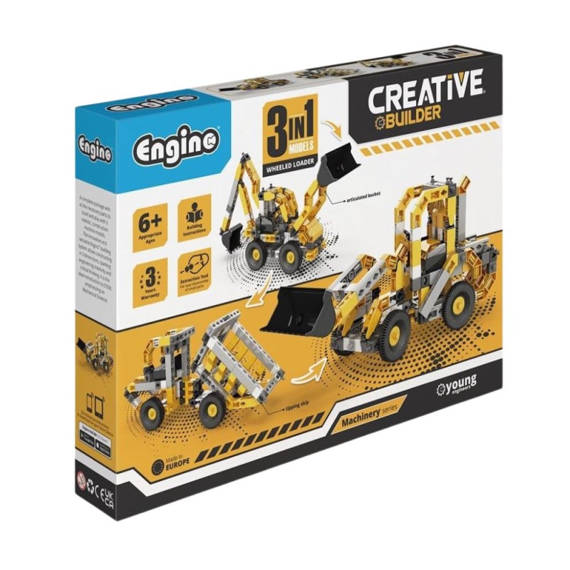 Engino - Creative Builder 3 in 1, Machinery Series, Wheeled Loader CB-M20