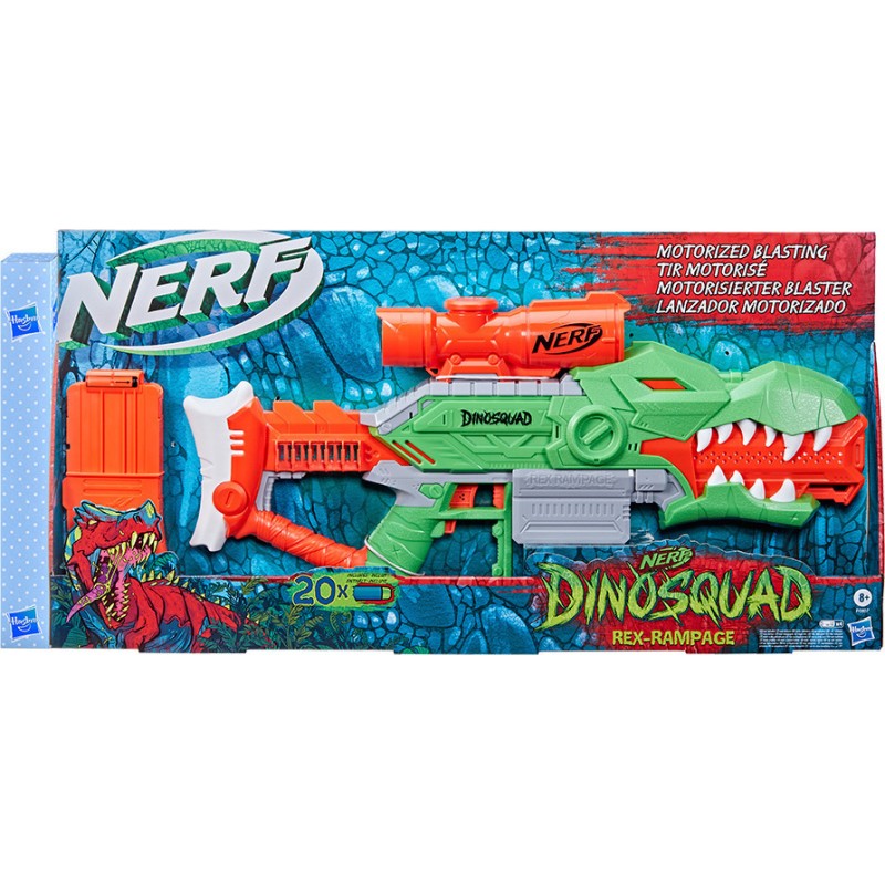 Παιχνιδολαμπάδα Hasbro Nerf - Dinosquad Rex-Rampage Motorized Blaster F0807