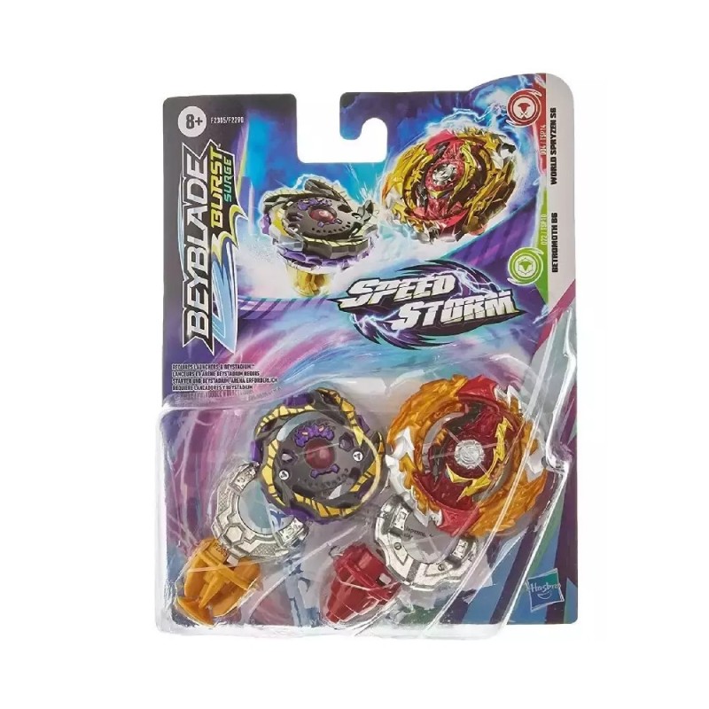 Hasbro Beyblade - Burst Surge Speedstorm Dual Pack, Betromoth B6 & World Spryzen S6 F2305 (F2290)