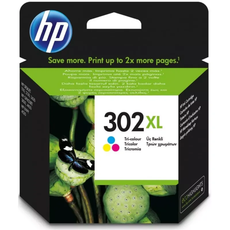 HP - Μελάνι 302XL, Tri-Colour 300 Pages F6U67AE