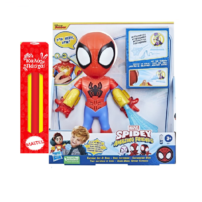 Παιχνιδολαμπάδα Hasbro - Marvel  Spidey And His Amazing Friends , Electronic Suit Up Figure F8317