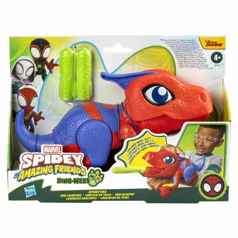 Hasbro - Marvel Spidey and His Amazing Friends, Dino-Webs Nerf Spidey-Rex Web Launcher F9475