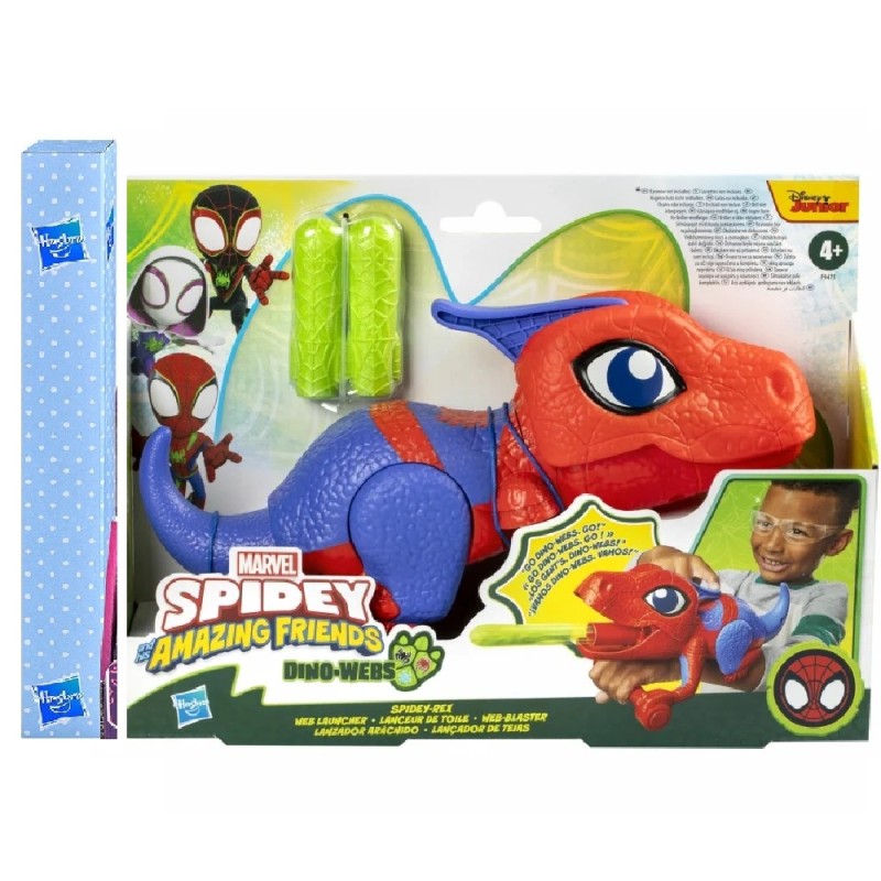 Παιχνιδολαμπάδα Hasbro - Marvel Spidey and His Amazing Friends, Dino-Webs Nerf Spidey-Rex Web Launcher F9475