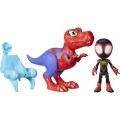 Hasbro -  Spiderman Spidey Amazing Friends , Spidey-Rex And Miles Spin Morales G0124 (F9482)