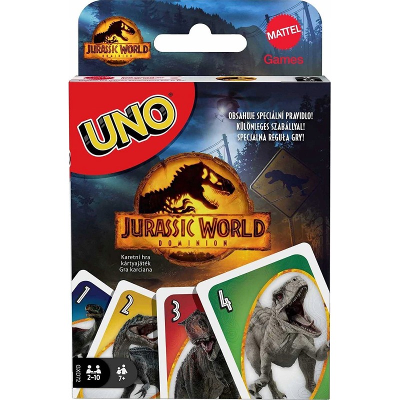 Mattel - Επιτραπέζιο, UNO Jurassic World3 GXD72