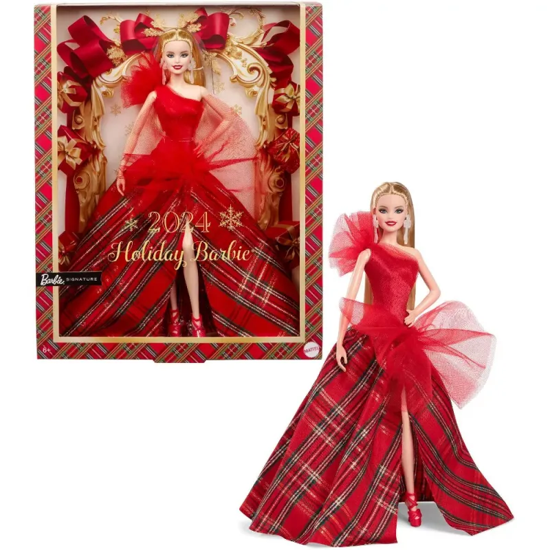 Mattel Barbie - Συλλεκτική Barbie, 2024 Holiday Barbie Fashion Doll HRM61