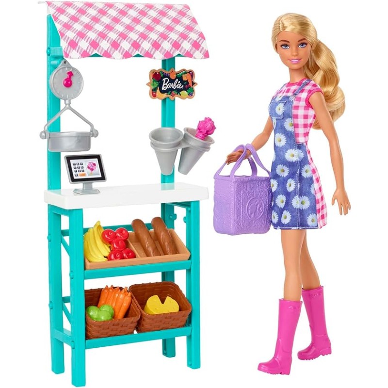 Mattel Barbie - You Can Be Anything, Farmers Market Playset Caucasian Doll HCN22