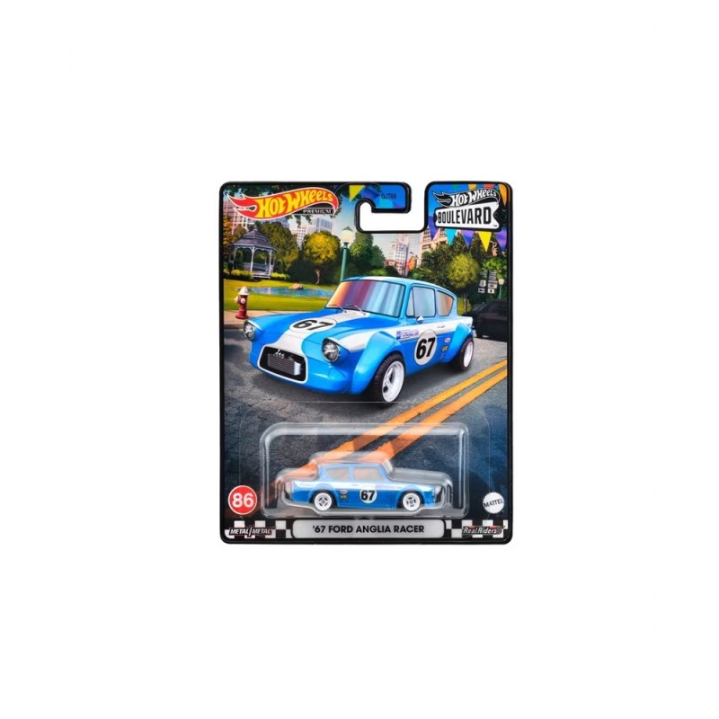 Mattel Hot Wheels - Αυτοκινητάκι Premium Boulevard, ΄67 Ford Anglia Racer No86 HKF32 (GJT68)