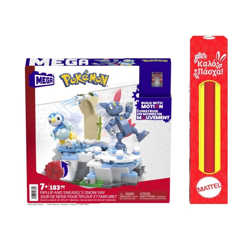 Παιχνιδολαμπάδα Mattel - Mega Bloks, Pokemon Piplup ANd Sneasel΄s Snow Day HKT20