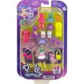 Mattel Polly Pocket - Νέα Κούκλα Με Μόδες Μεσαίο Pack, Πρωινή Βόλτα HKV94 (HKV88)