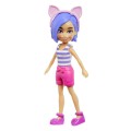 Mattel Polly Pocket - Κούκλα Με Μόδες Σε Κύλινδρο, Cat HKW07 (HKW04) 