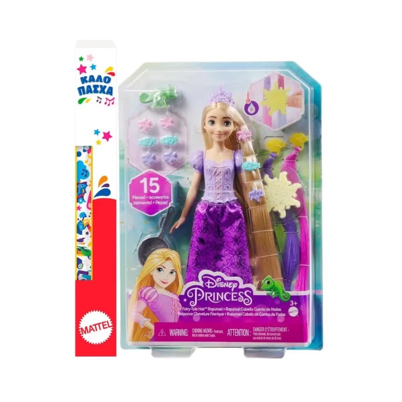 Παιχνιδολαμπάδα Mattel Disney Princess - Fairy-Tale Hair Rapunzel HLW18