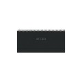 Adbook - Πλάγιο Εβδομαδιαίο Ημερολόγιο Spiral Planner 2025, Black 13.5x30.5 HM-2000