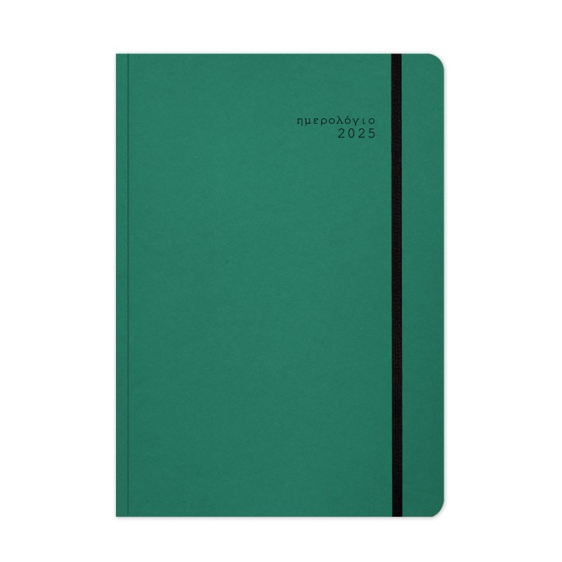 Adbook - Ημερήσιο Ημερολόγιο Eco Elastic 2025, Mint 17x25 HM-3213-31