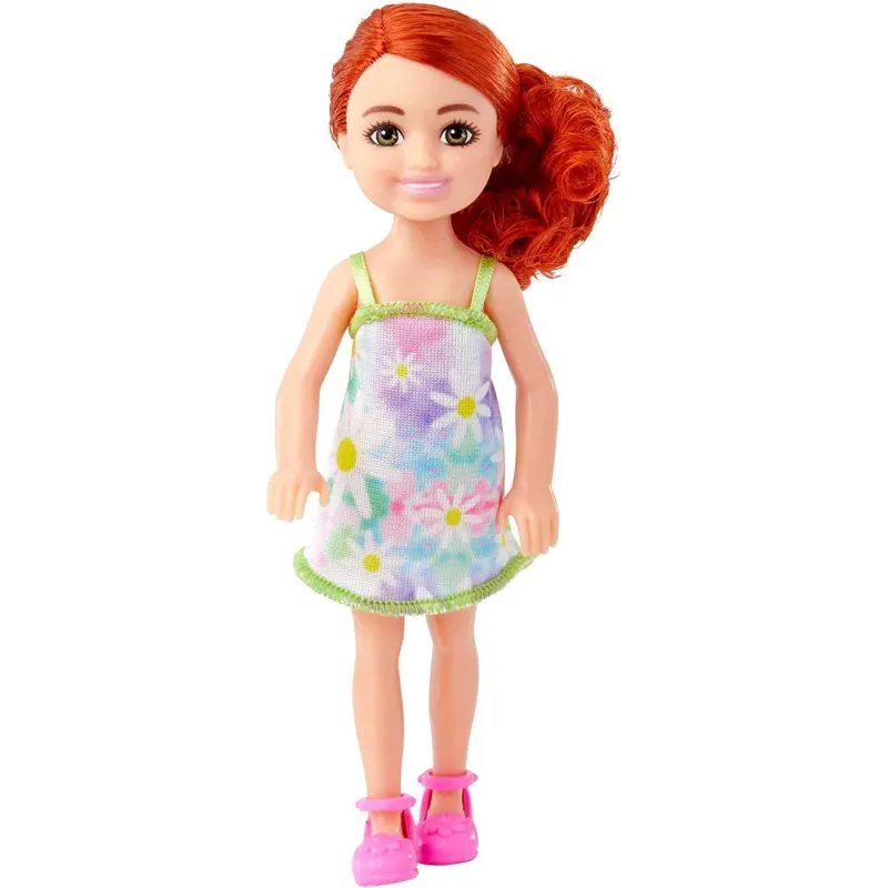 Mattel Barbie - Barbie Chelsea Celsi And Friends , , Μικρή Που Φοράει Αφαιρούμενο Φλοράλ Φόρεμα Και Παπούτσια Με Κόκκινα Μαλλιά Μπλε Μάτια HNY56 (DWJ33)