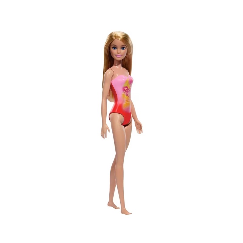 Mattel Beach Barbie - Doll With Pink Swimsuit HPV19